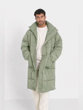 Sixth June Green Long Oversized Down Jacket XL
